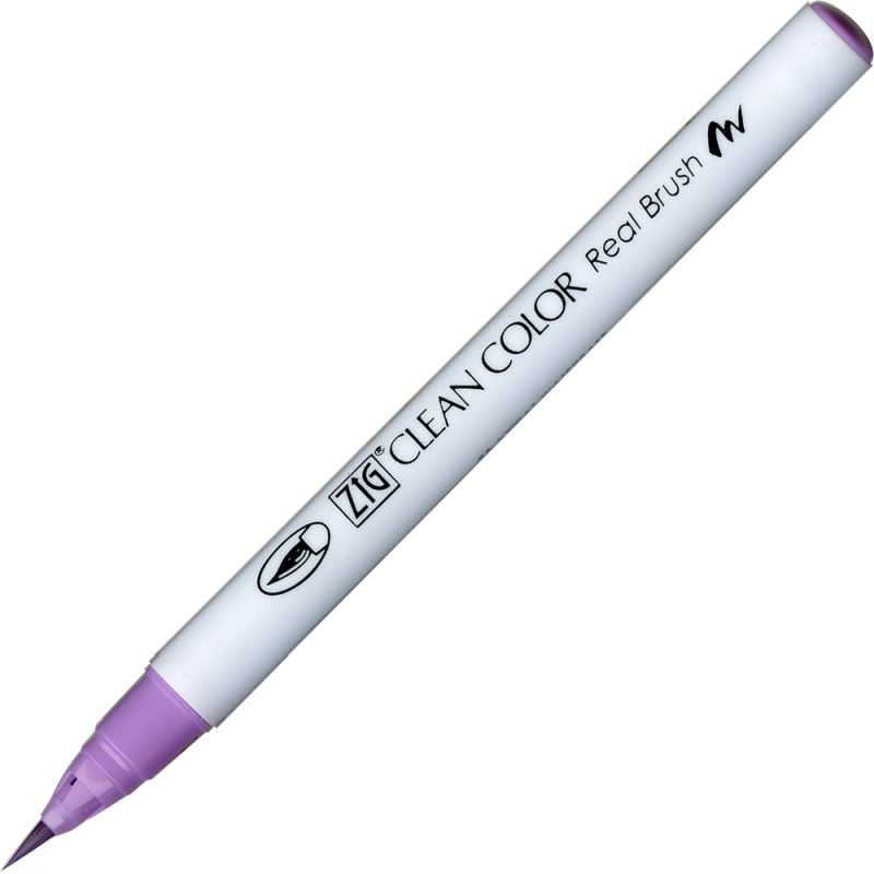 Kuretake Zig Clean Colour Pen With Real Brush Nib - Light Violet 081