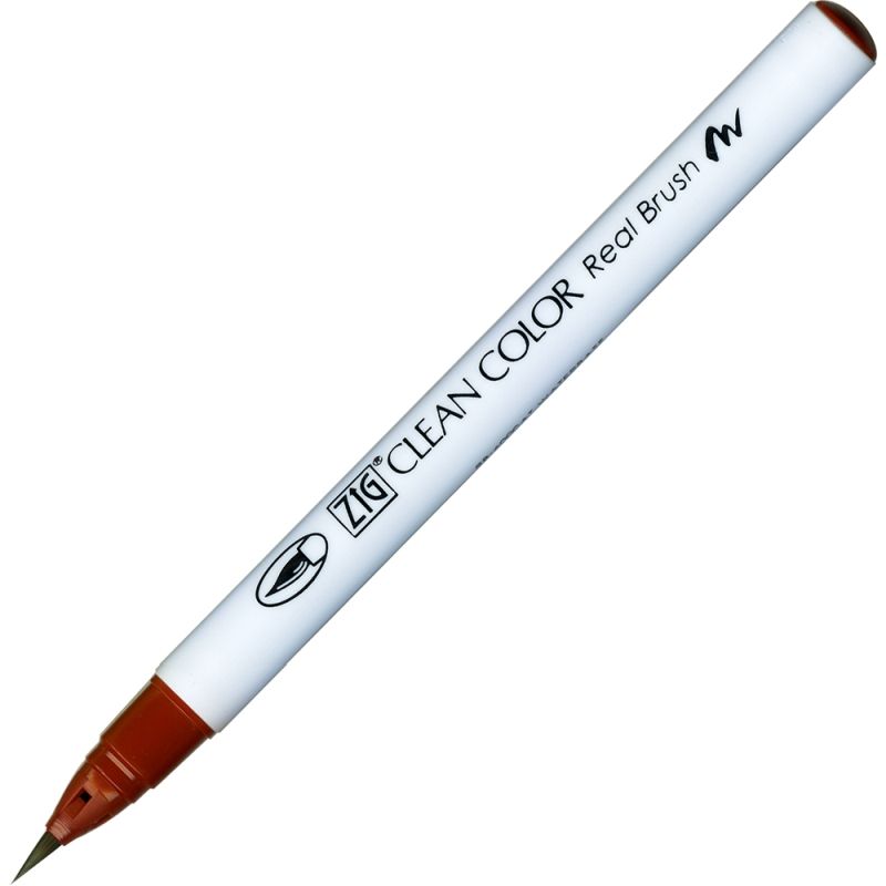 Kuretake Zig Clean Colour Pen With Real Brush Nib - Brown 060