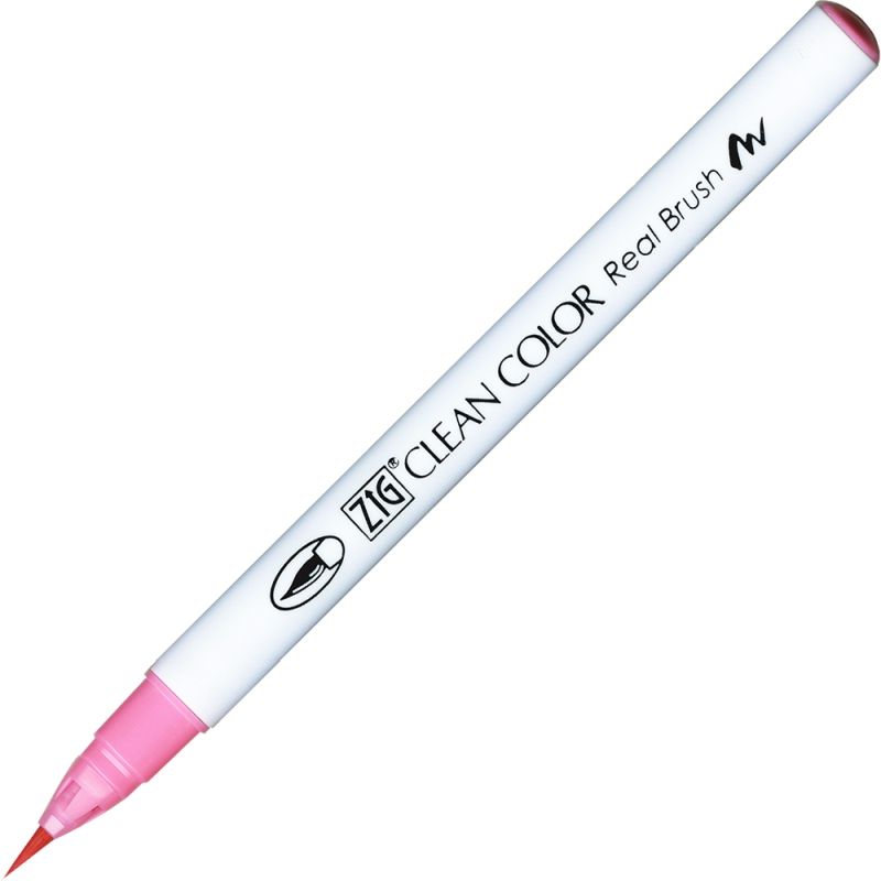 Kuretake Zig Clean Colour Pen With Real Brush Nib - Peach Pink 202
