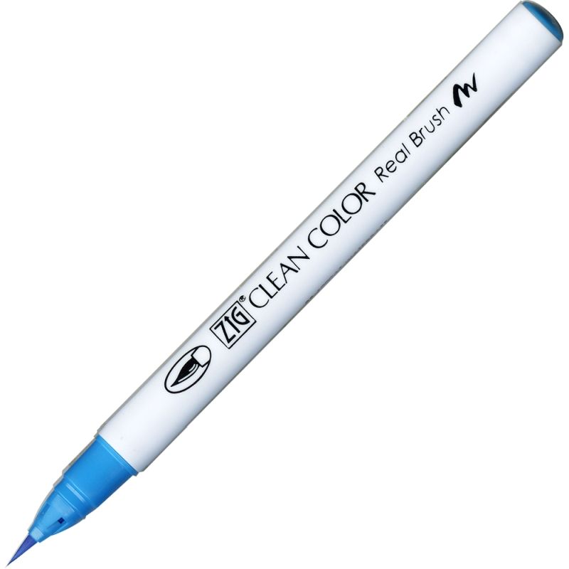 Kuretake Zig Clean Colour Pen With Real Brush Nib - Cobalt Blue 031