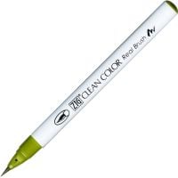 Kuretake Zig Clean Colour Pen With Real Brush Nib - Mid Green 046