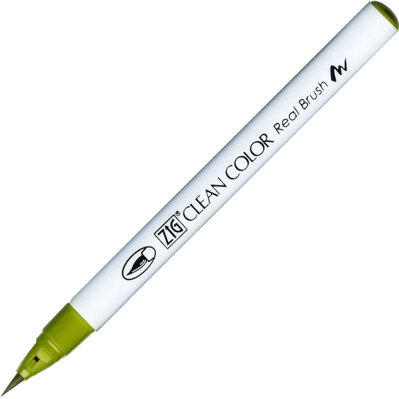 Kuretake Zig Clean Colour Pen With Real Brush Nib - Mild Green 046