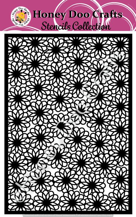 Honey Doo Crafts Stencils - Flower Power (A5 Stencil)