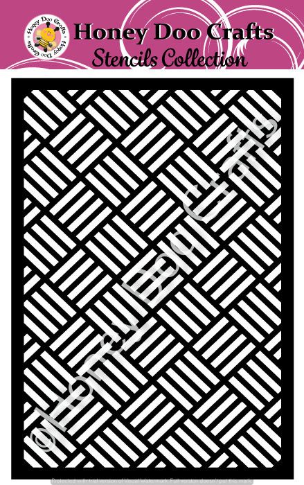 Honey Doo Crafts Stencils - Basket Weave (A5 Stencil)
