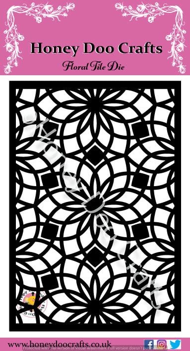 Honey Doo Crafts - Floral Tile Die