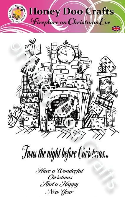 Fireplace on Christmas Eve (A5 Stamp)