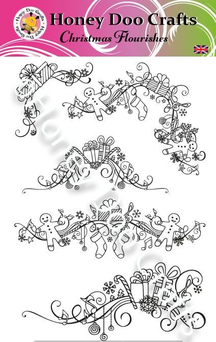 Christmas Flourishes (A5 Stamp)