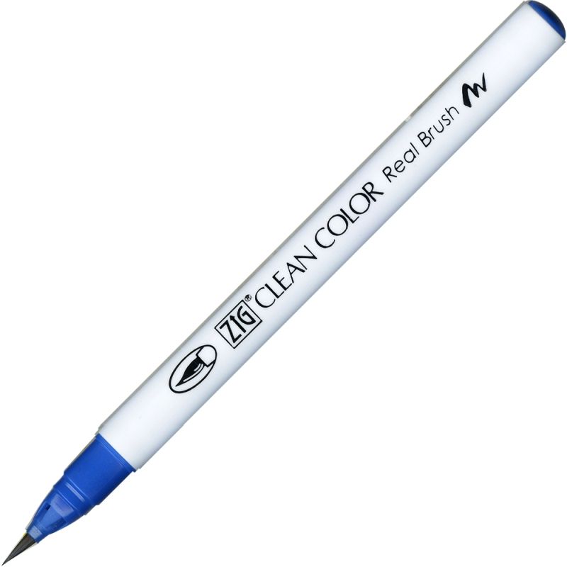 Kuretake Zig Clean Colour Pen With Real Brush Nib -  Dull Blue  034