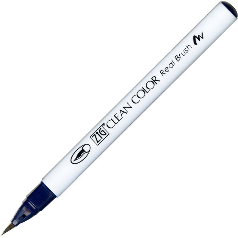 Kuretake Zig Clean Colour Pen With Real Brush Nib -  Deep Blue  035