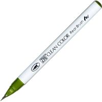 Kuretake Zig Clean Colour Pen With Real Brush Nib -  Olive Green 043