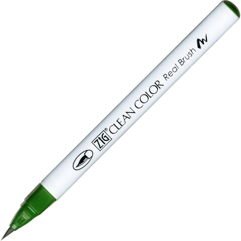 Kuretake Zig Clean Colour Pen With Real Brush Nib -  Deep Green  044