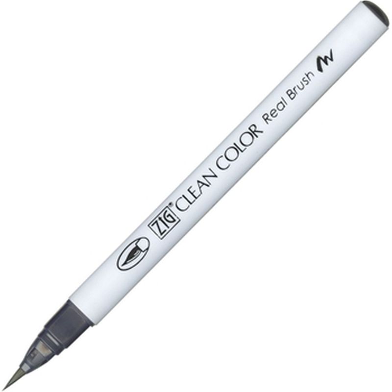Kuretake Zig Clean Colour Pen With Real Brush Nib -  Gray  090