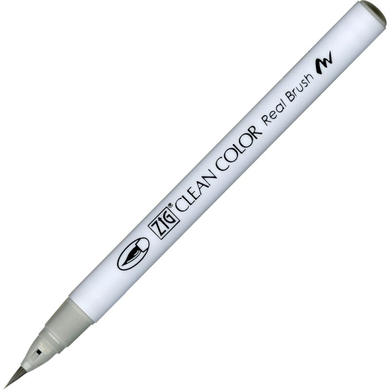 Kuretake Zig Clean Colour Pen With Real Brush Nib -  Light Gray  091