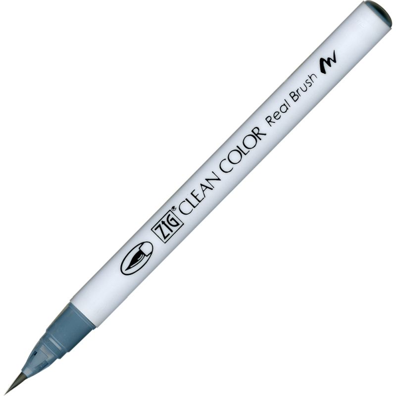 Kuretake Zig Clean Colour Pen With Real Brush Nib -  Blue Gray  092