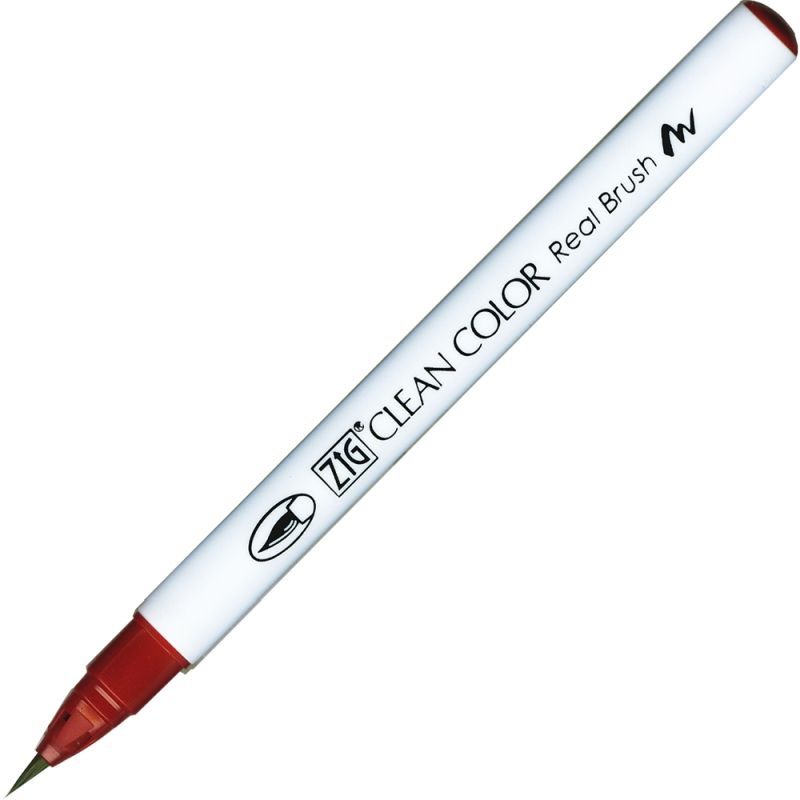 Kuretake Zig Clean Colour Pen With Real Brush Nib -  Deep Red 260