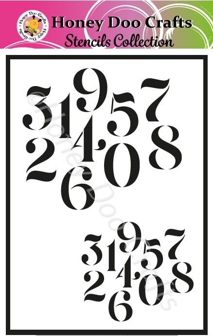 Honey Doo Crafts Stencils - Numbers  (A5 Stencil)
