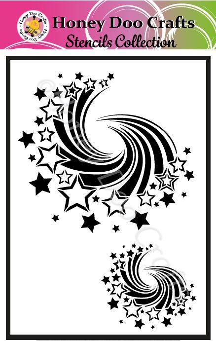 Honey Doo Crafts Stencils - Reach for the Stars  (A5 Stencil)