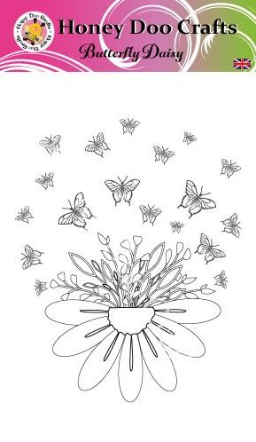 New - Butterfly Daisy  (A6 Stamp)