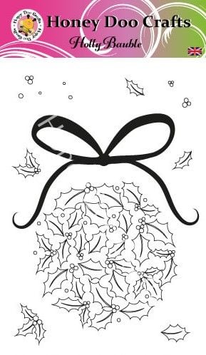 New - Holly Bauble (A6 Stamp)