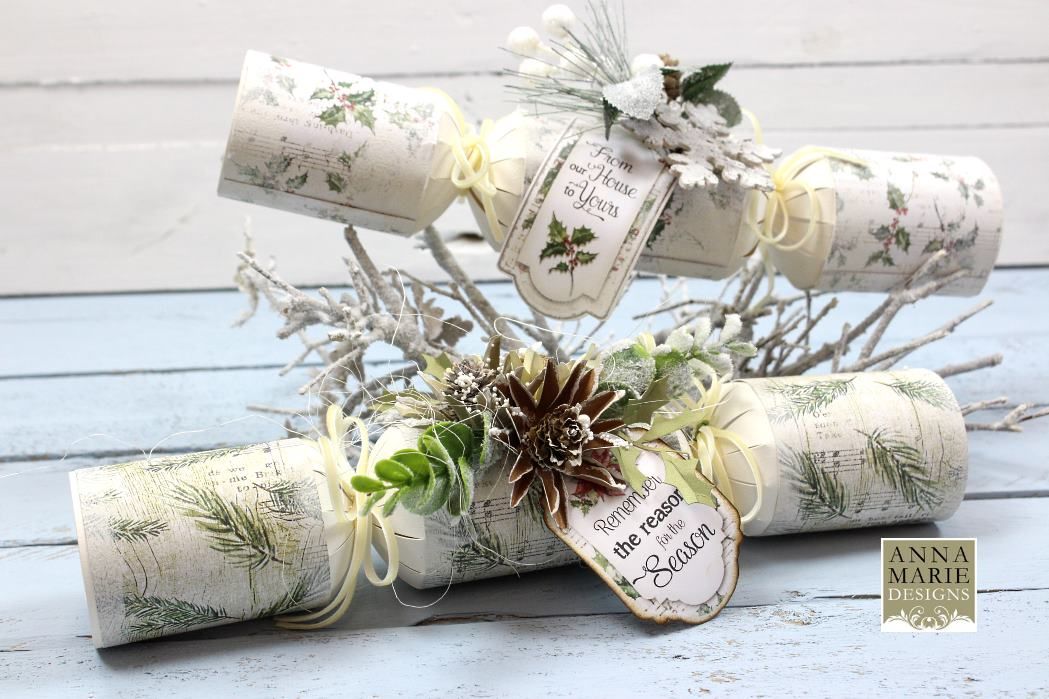 Die Cut Christmas Crackers - PK 20 - White