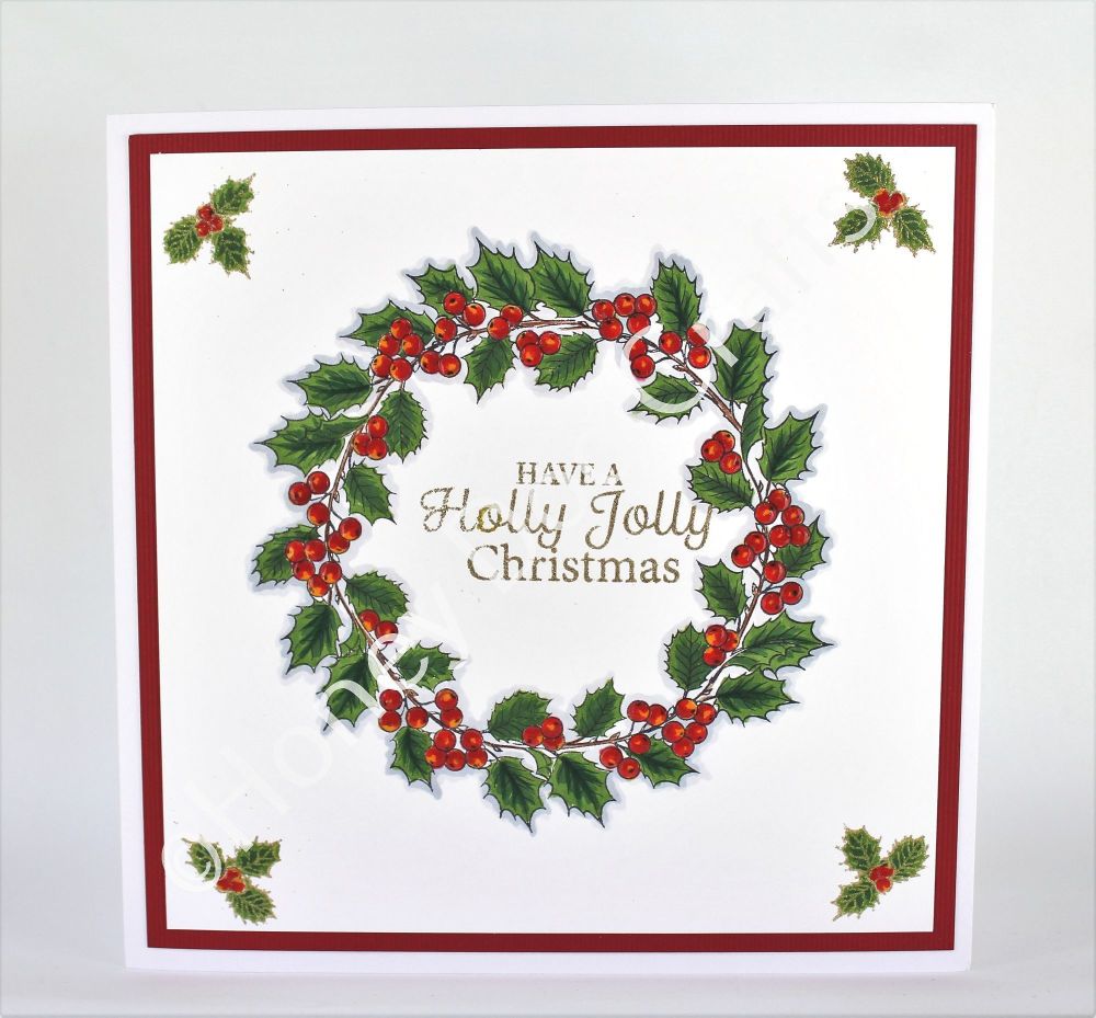 Holly Wreath (A5 Stamp)