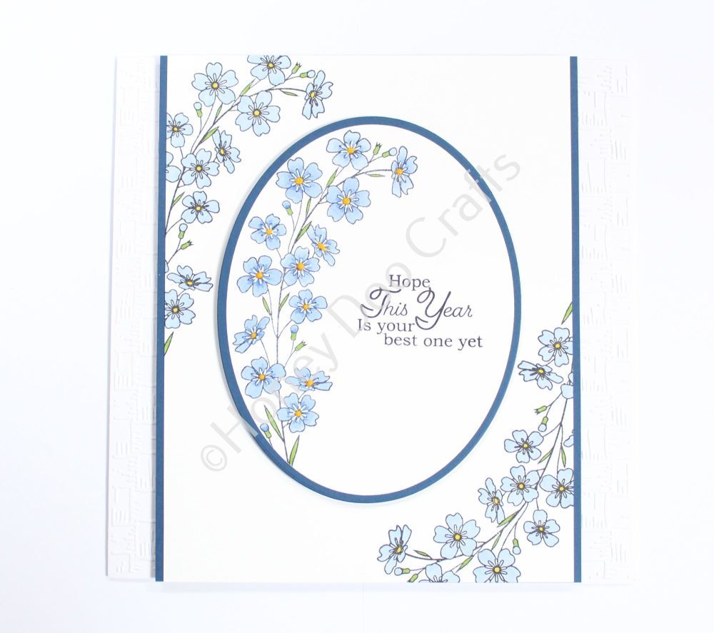 Forget Me Not Flourishes  (A6 Stamp)