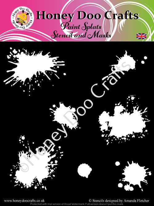New - Paint Splats Stencil and Masks   (7x7") (Pre-Order for Dispatch approx 17th May)