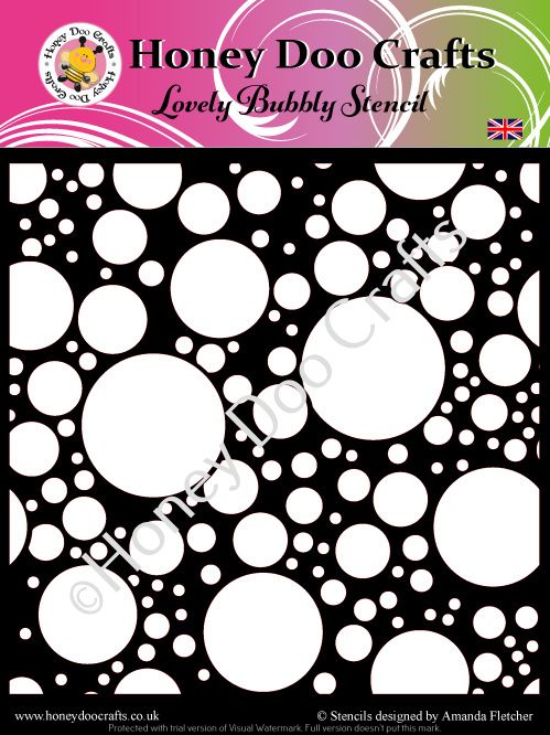 New - Lovely Bubbly Stencil (7x7") (Pre-Order for Dispatch approx 17th May)