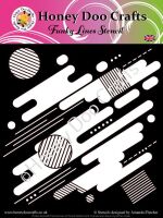New - Funky Lines Stencil  (7x7