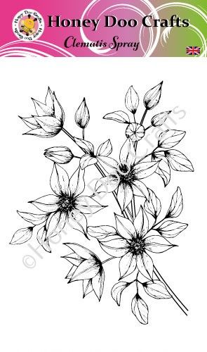 New - Clematis Spray  (A6 Stamp)