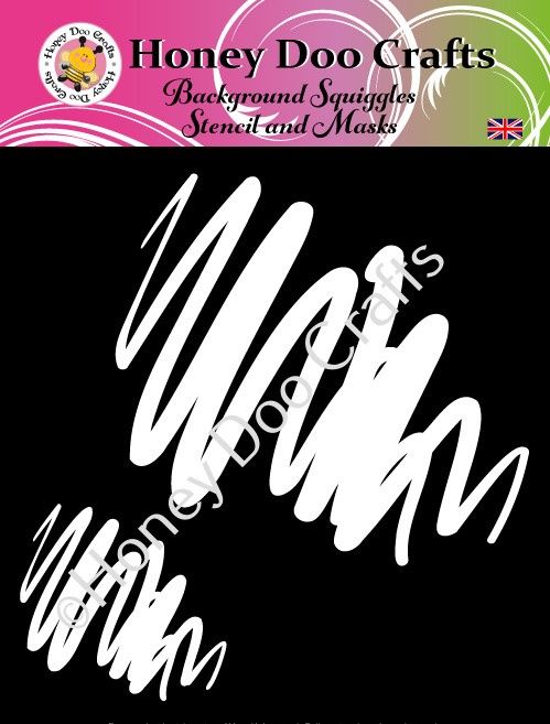 New - Background Squiggles Stencil and Masks   (7x7