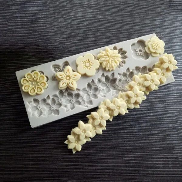 Cake Border Silicone Molds 3D Flower Fondant Cake Decorating/Chocolate Clay