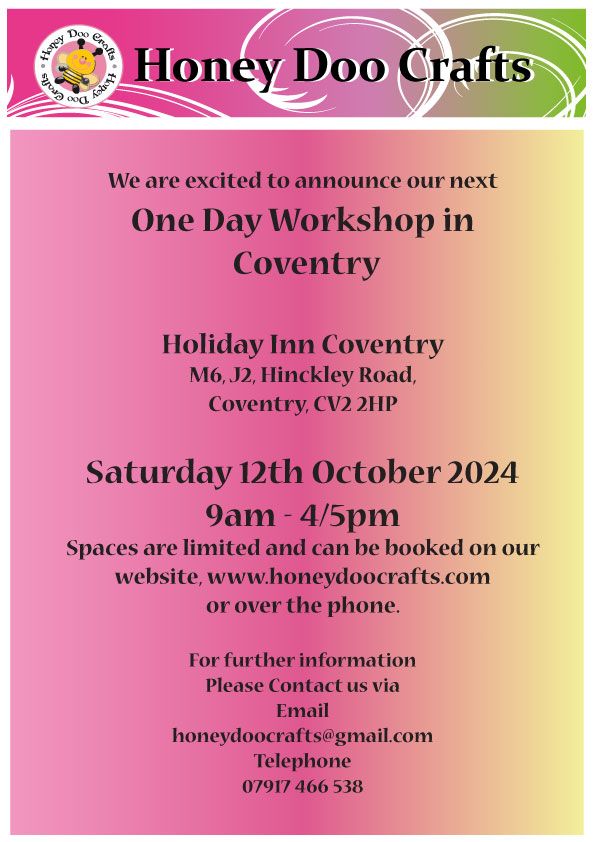 One Day Workshop Coventry - Saturday 12th October 2024