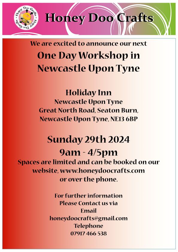 One Day Workshop - Holiday Inn Newcastle Upon Tyne - Sunday 29th September 