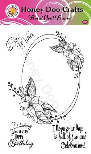 Floral Oval Frame  (A6 Stamp)