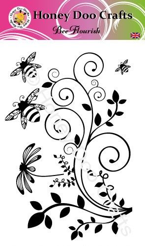  Bee Flourish   (A6 Stamp)