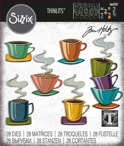 Sizzix Thinlits Die Set 28PK - Papercut Cafe by Tim Holtz