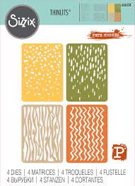 Sizzix Thinlits Die Set 4PK - Infinite Doodles #2