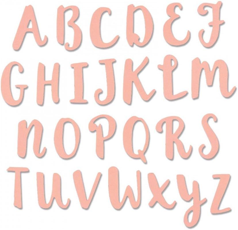 Sizzix Thinlits Die Set  - Brush Capital Alphabet 661710