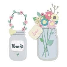 Sizzix Thinlits Die Set 17PK - Jar of Flowers