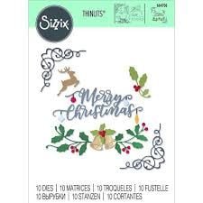 Sizzix Thinlits Die Set 10PK - Festive Elements