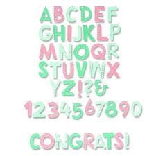 Sizzix Thinlits Die - Marked Alphabet