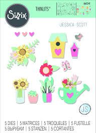 Sizzix Thinlits Die Set 5PK - Floral Garden