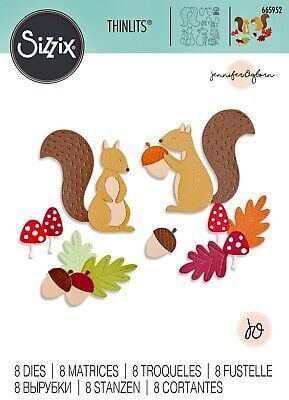 Sizzix Thinlits Die Set 8PK - Harvest Squirrels