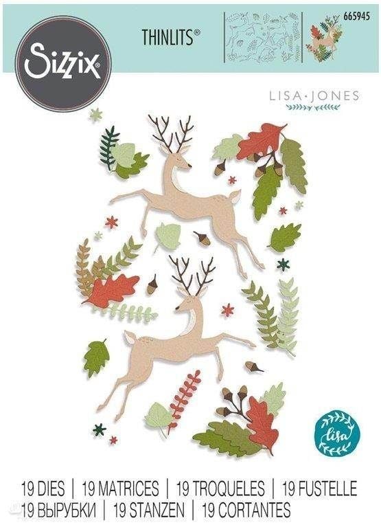 Sizzix Thinlits Die Set 19PK - Delightful Deer