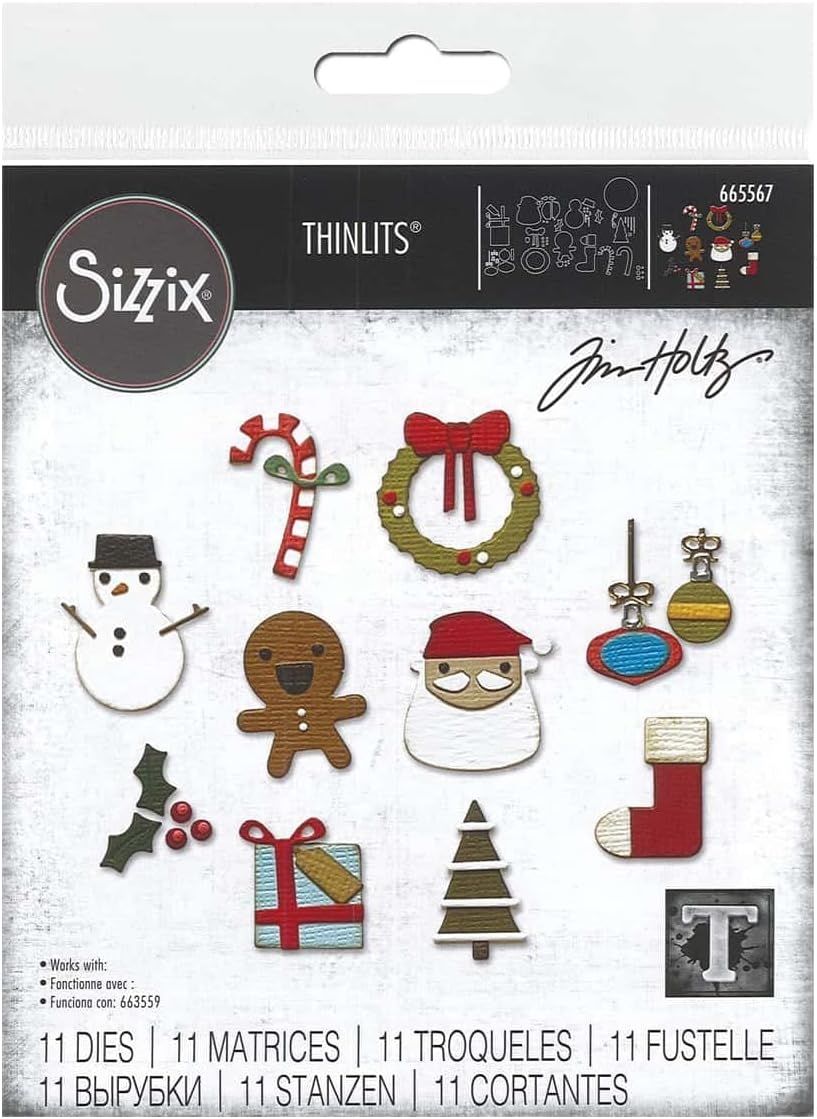 Sizzix Thinlits Die Set 11PK - Christmas Minis by Tim Holtz