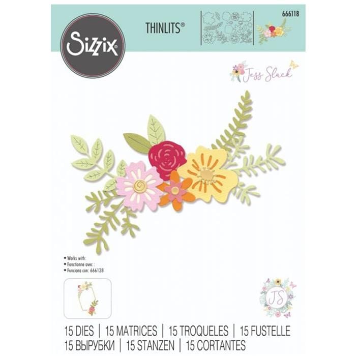 Sizzix Thinlits Die - Floral Cluster 666118