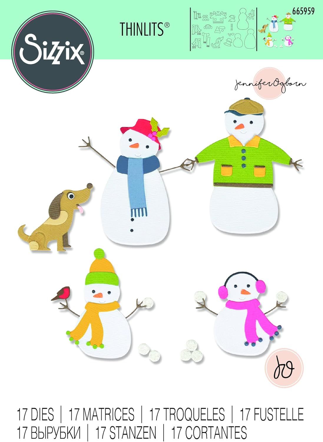 Sizzix Thinlits Die Set 17PK - Snow Family