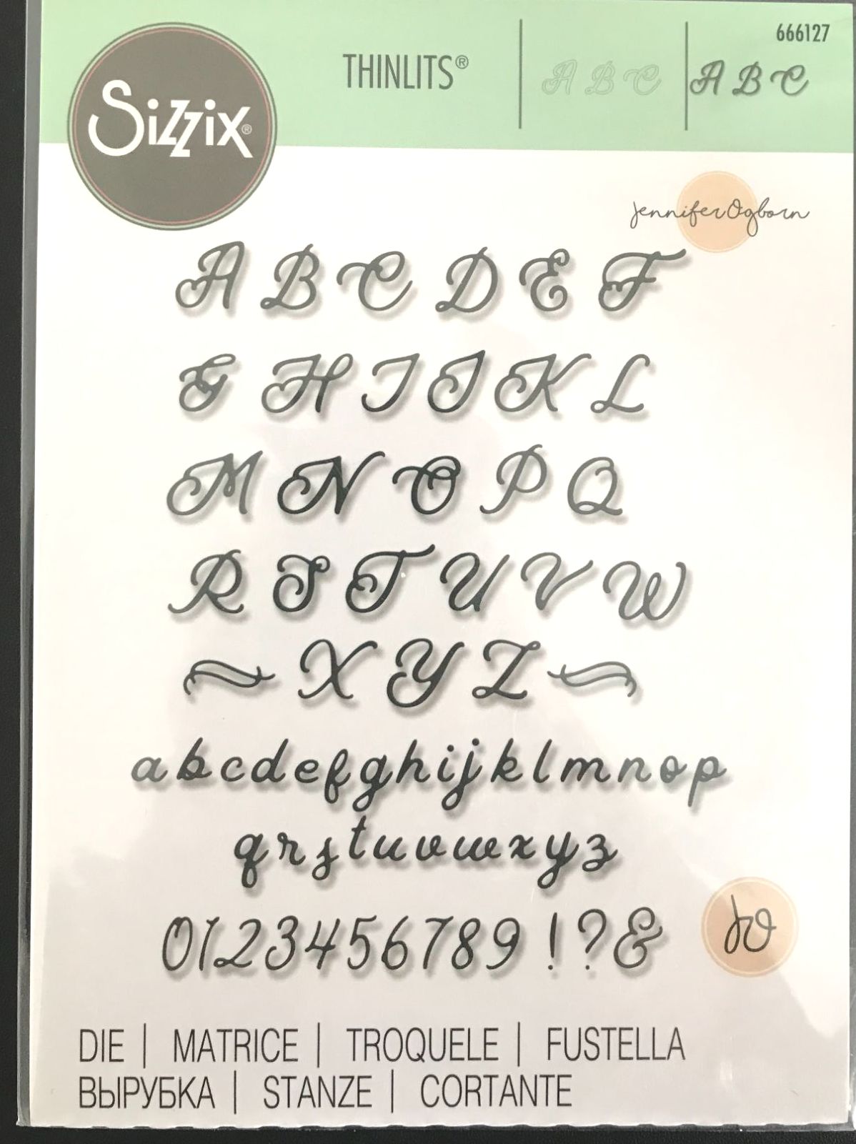 Sizzix Thinlits Die Scripted Alphabet