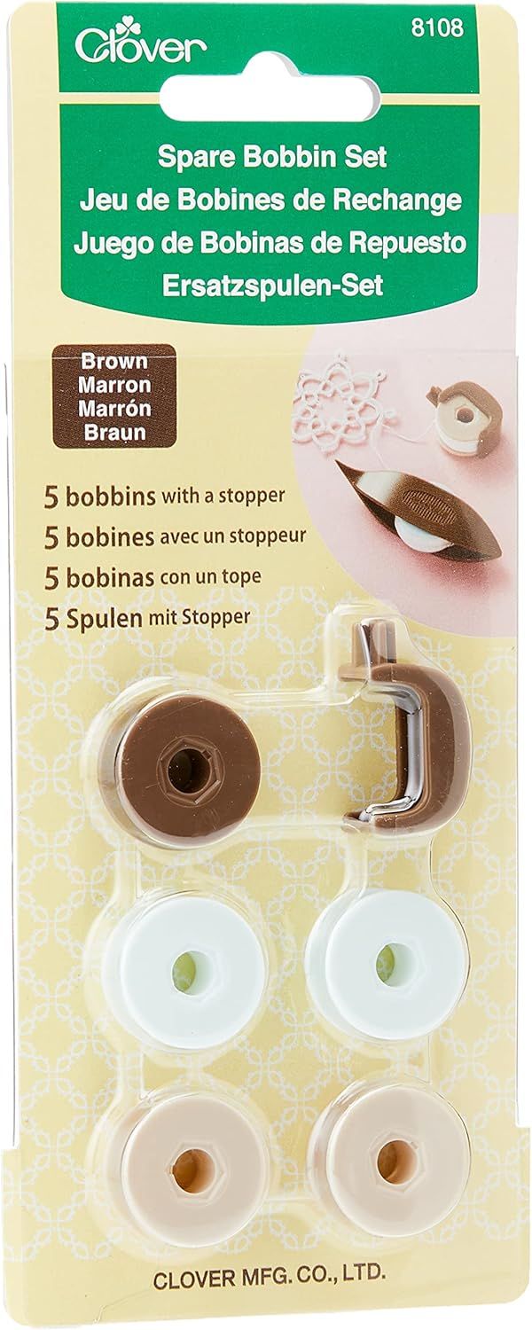 Clover 8108 Spare Bobbin Set Brown